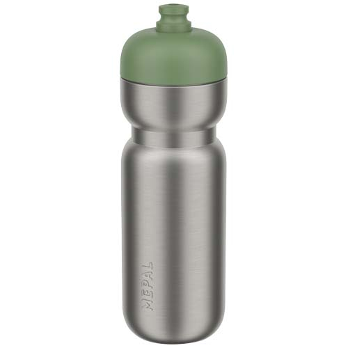Bouteille de sport publicitaire inox 800 ml Pull Vert mousse